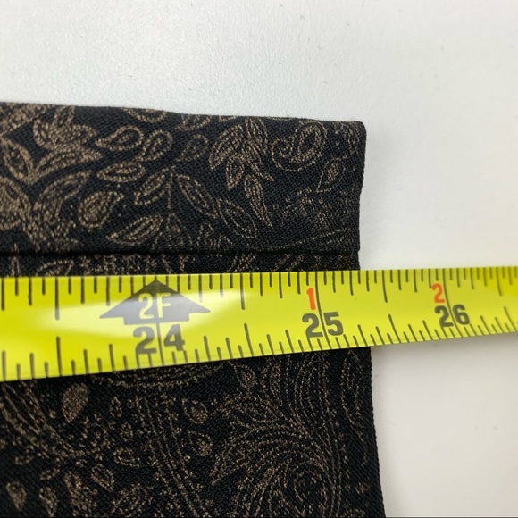 JOSEPH RIBKOFF  Black Paisley Stretchy Leggings size 10 - Picture 4 of 9